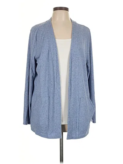 Pre-owned Jjill Kimono In Blue