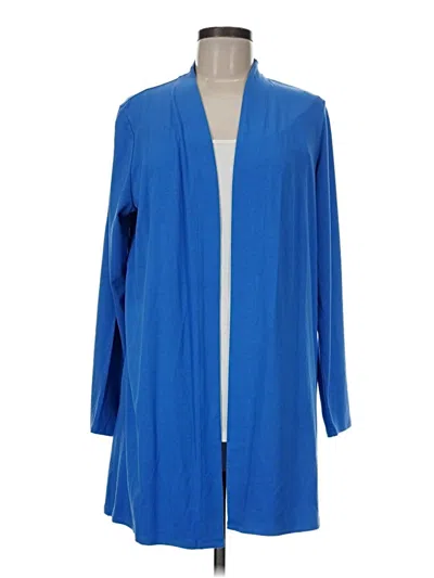 Pre-owned Jjill Kimono In Blue