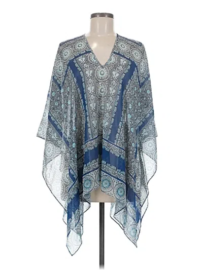 Pre-owned Jjill Kimono In Blue