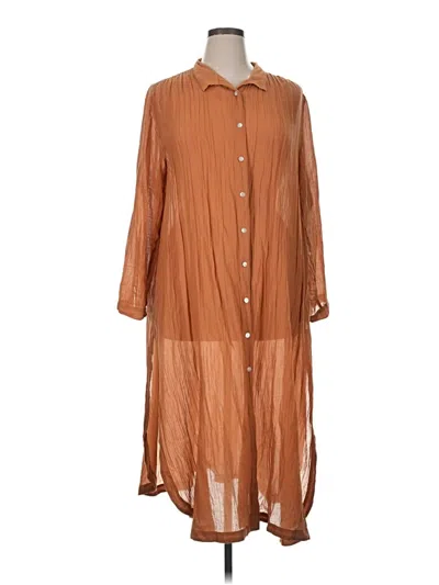 Pre-owned Jjill Kimono In Brown