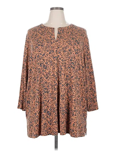 Pre-owned Jjill Kimono In Brown