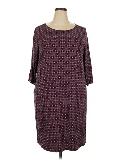 Pre-owned Jjill Kimono In Burgundy