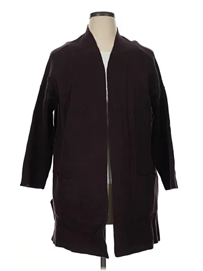 Pre-owned Jjill Kimono In Burgundy