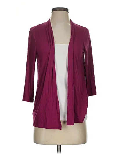Pre-owned Jjill Kimono In Burgundy