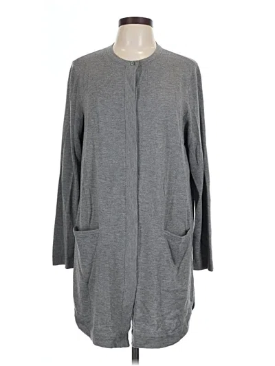 Pre-owned Jjill Kimono In Gray