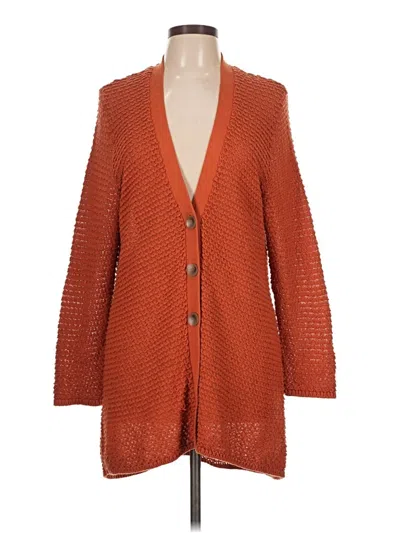 Pre-owned Jjill Kimono In Orange