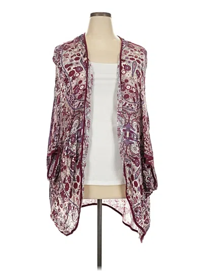 Pre-owned Jjill Kimono In Purple