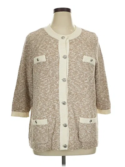 Pre-owned Jjill Kimono In Tan
