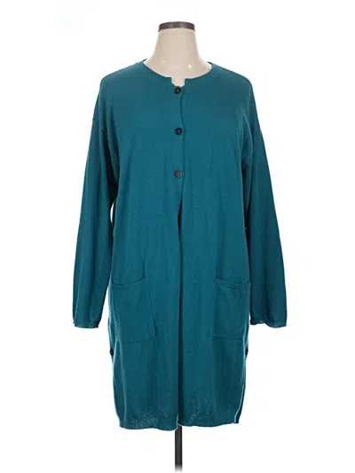 Pre-owned Jjill Kimono In Teal