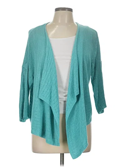 Pre-owned Jjill Kimono In Teal