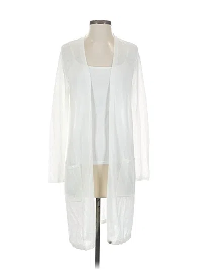 Pre-owned Jjill Kimono In White