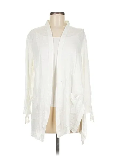Pre-owned Jjill Kimono In White