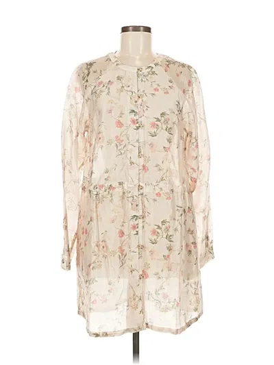 Pre-owned Jjill Kimono In White