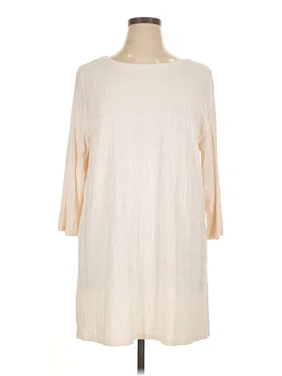 Pre-owned Jjill Kimono In White