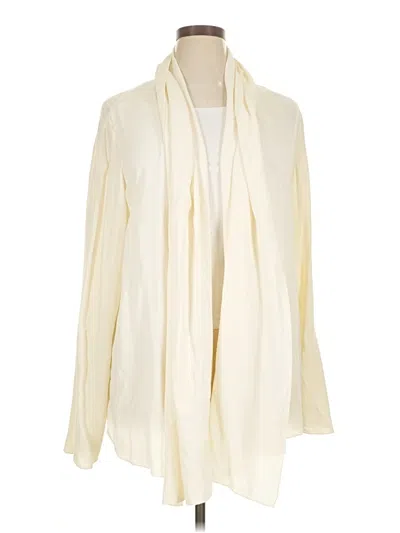 Pre-owned Jjill Kimono In White