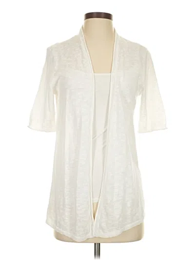 Pre-owned Jjill Kimono In White