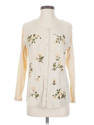 Pre-owned Jjill Kimono In White