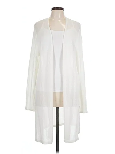 Pre-owned Jjill Kimono In White