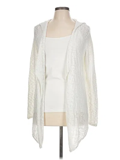 Pre-owned Jjill Kimono In White
