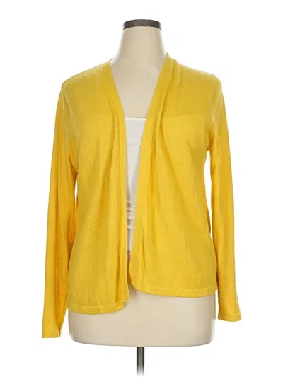 Pre-owned Jjill Kimono In Yellow