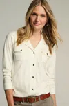 Jjill J.jill Knit Camp Shirt In Cream