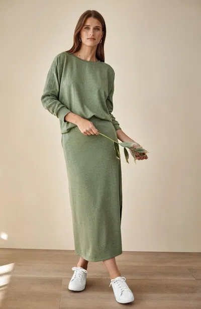 Jjill Knit Maxi Skirt In Seedling Heather