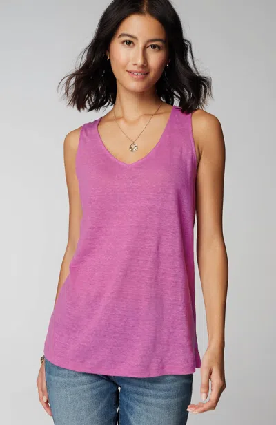 Jjill J.jill Knit V-neck Tank In Wild Orchid