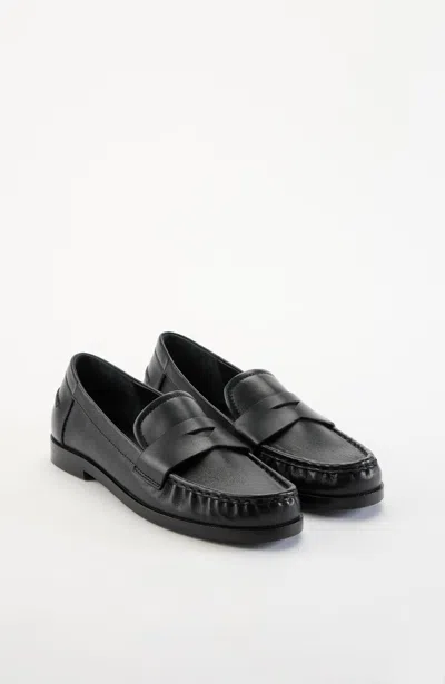 Jjill Lana Leather Loafers In Black