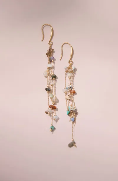 Jjill Layered Semiprecious Earrings In Goldtone Multi
