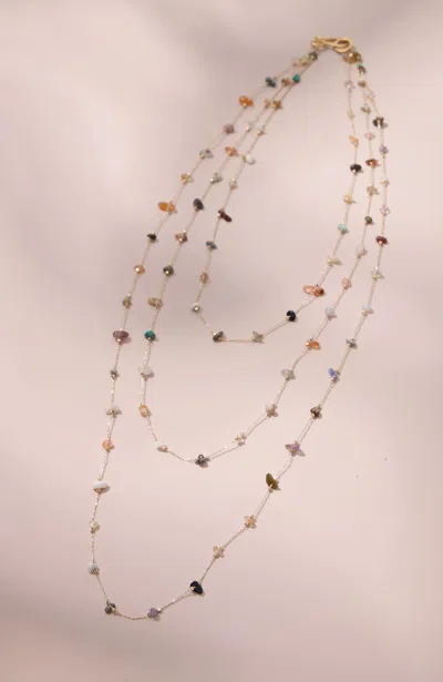 Jjill Layered Semiprecious Necklace In Goldtone Multi