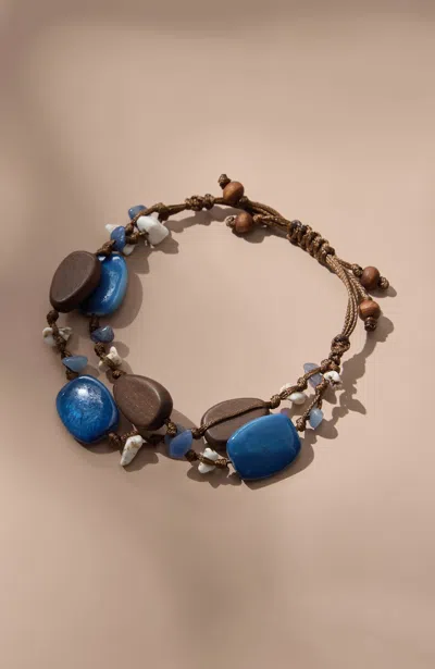 Jjill J.jill Layered Wood & Beads Bracelet