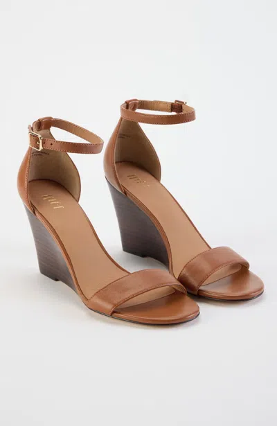Jjill Leah Stacked-wedge Sandals In Brown