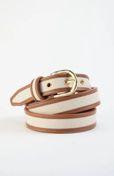 Jjill J.jill Leather & Canvas Belt In Multi