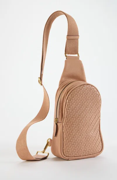 Jjill J.jill Leather Everyday Sling Bag In Peach Dust