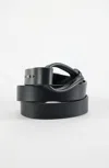 Jjill Leather Loop Belt In Black