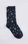Jjill J.jill Let-it-snow Crew Socks In Navy Blue Multi