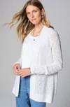 Jjill J.jill Light Textured High-low Cardi In White