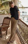 Jjill J.jill Linen & Rayon Wide-leg Cargo Pants In Coconut Shell