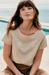 Jjill J.jill Linen-blend Embroidered Tee