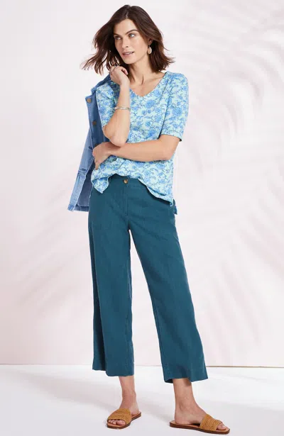 Jjill J.jill Linen Creased-front Wide-leg Pants