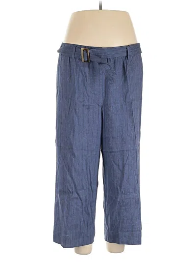 Pre-owned Jjill Linen Pants In Blue