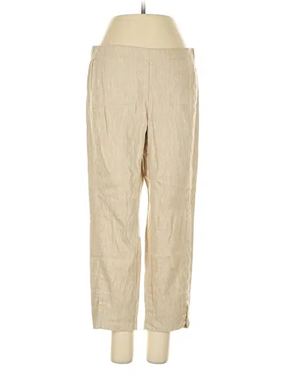 Pre-owned Jjill Linen Pants In Brown