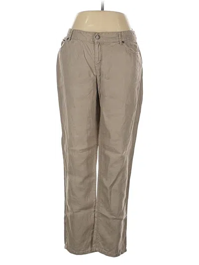 Pre-owned Jjill Linen Pants In Brown