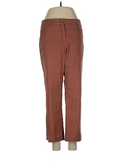 Pre-owned Jjill Linen Pants In Brown