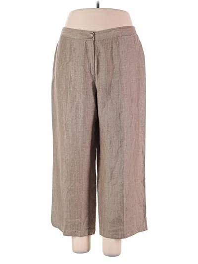 Pre-owned Jjill Linen Pants In Brown