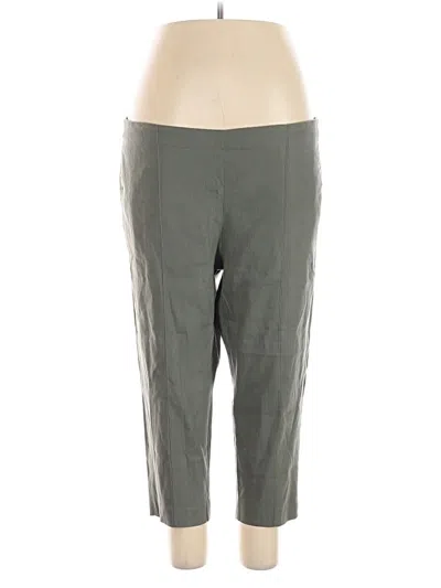 Pre-owned Jjill Linen Pants In Green