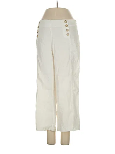 Pre-owned Jjill Linen Pants In Ivory