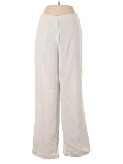 Pre-owned Jjill Linen Pants In Ivory
