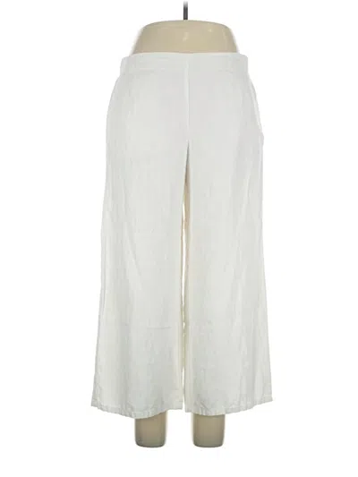 Pre-owned Jjill Linen Pants In Ivory