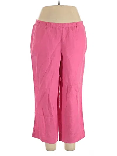 Pre-owned Jjill Linen Pants In Pink
